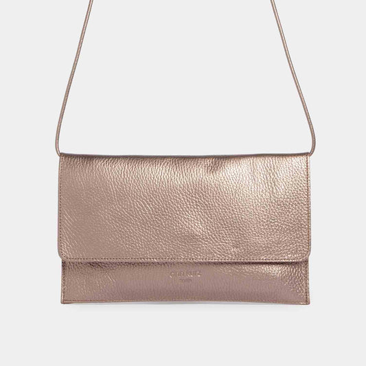 ANN KURZ THIN CLUTCH METALLIC LEATHER